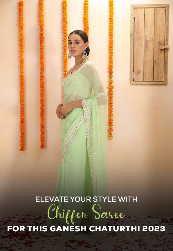 Elevate Your Style with Chiffon Saree for This Ganesh Chaturthi 2023