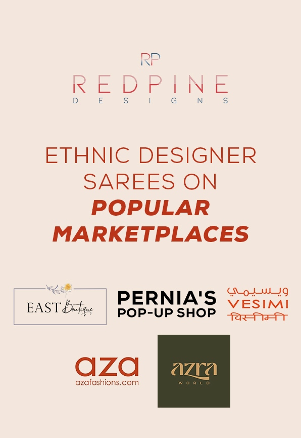 Discover Redpine Designs Ethnic Designer Sarees on Popular Marketplaces